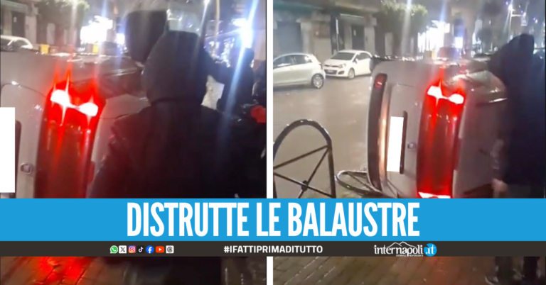 Spaventoso incidente a Marano, Panda si ribalta su Corso Europa