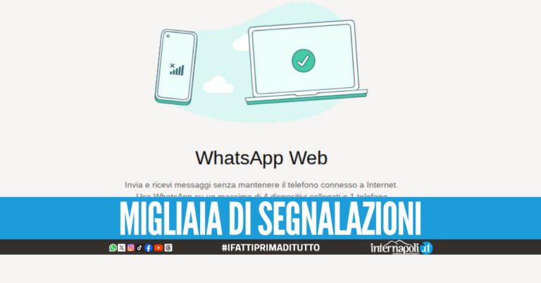 WhatsApp Web down, impossibile accedere alle chat