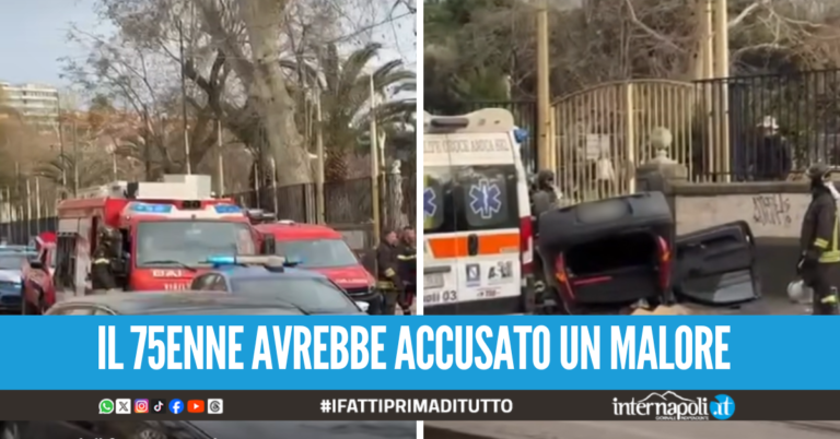 Auto si ribalta alla Riviera di Chiaia, morto l'anziano conducente