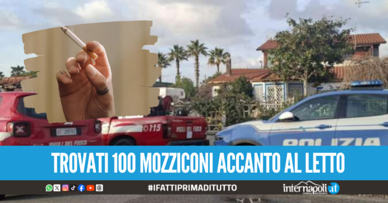 Carbonizzata nella sua casa di Licola, stava fumando nel letto