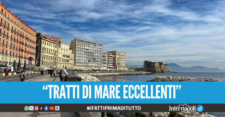 La qualità dell'acqua di mare di Napoli è eccellente