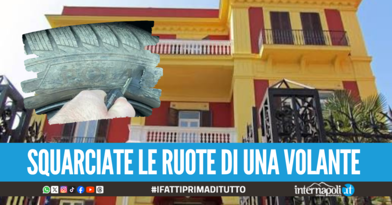 Raid vandalico contro il commissariato di Secondigliano, squarciate le ruote di una volante