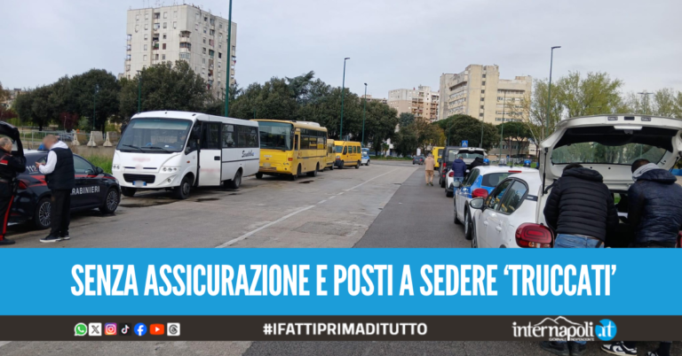 Bus 'fuorilegge' a Scampia, trasportavano i bambini a scuola senza autorizzazioni
