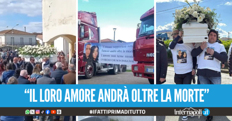 Fidanzati morti nell'incidente in Cilento, lacrime e dolore per i funerali di Michele e Maria