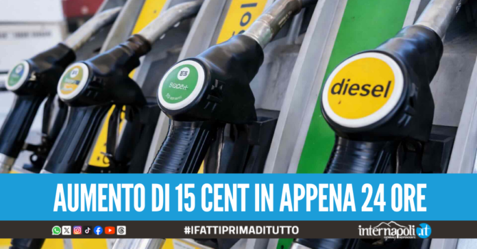 Prezzo carburante alle stelle, in Campania il gasolio supera i 2 euro al litro