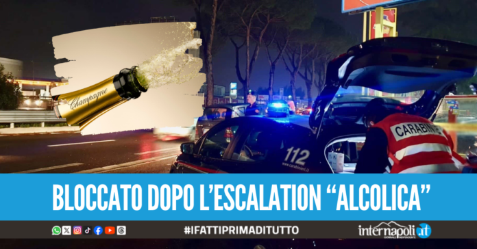 Ruba champagne dal bar a Mugnano e fugge ubriaco, poi si schianta alla guida del tir