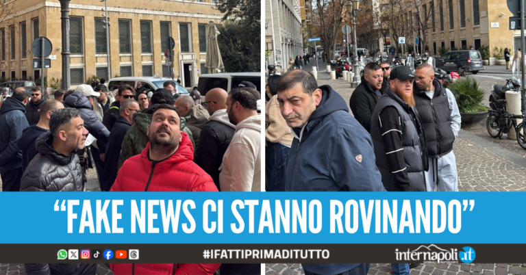 Pescivendoli in protesta fuori al Comune di Napoli dopo l’ordinanza anti-epatite: Più chiarezza”