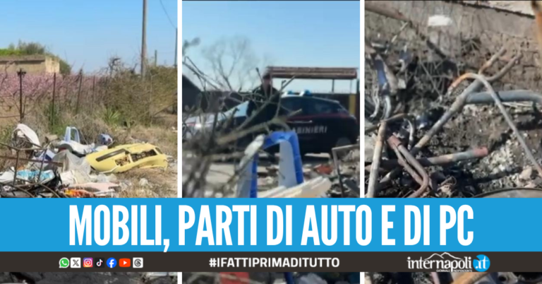 Bruciano rifiuti di ogni tipo a bordo strada a Giugliano, tre arresti in tre giorni