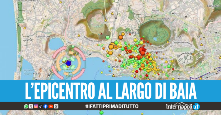 Tremano ancora i Campi Flegrei, scossa di magnitudo 2.4 all'alba