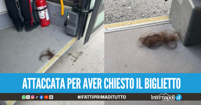 Choc sul bus a Capua, aggredisce l'autista e le strappa i capelli dalla testa