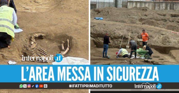 Incredibile scoperta a Villaricca, scoperto scheletro durante gli scavi