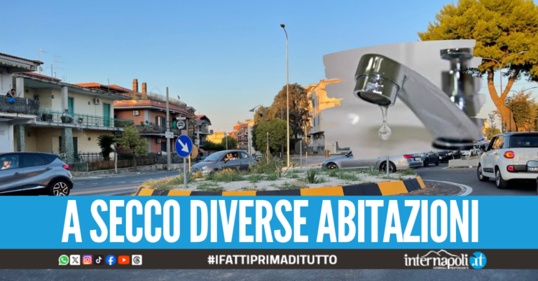 Emergenza idrica a Villaricca, l'acqua manca da ore e i cittadini protestano sui social