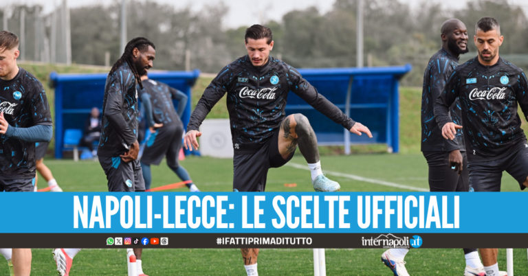 Napoli-Lecce: tra novità e assenze si rivede un big dal 1′ dopo oltre 4 mesi