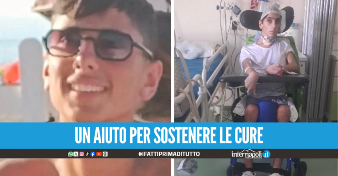 Sulla sedia a rotelle dopo incidente in scooter a Napoli, raccolta fondi per Francesco Pio