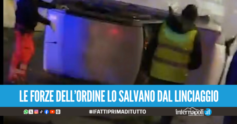 Giugliano, si ribalta con auto rubata a Villaricca e cerca di rubarne un’altra per scappare