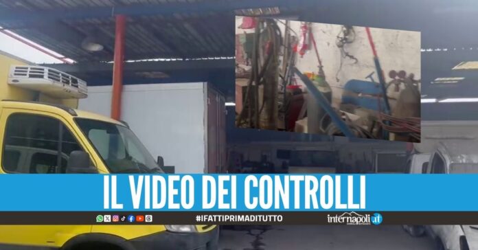 Officina auto 'fantasma' scoperta ad Afragola, scatta il sequestro