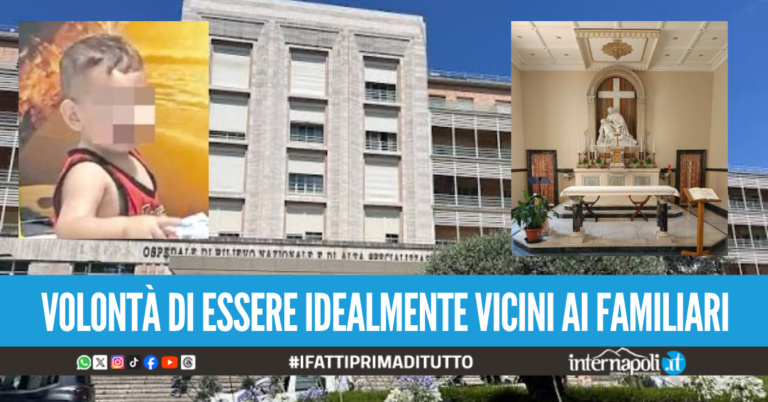 Messa al Monaldi in contemporanea con i funerali del piccolo Domenico