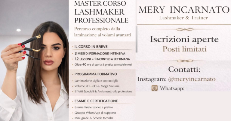Mery Incarnato lancia il suo corso professionale per Lashmaker