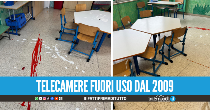 Raid vandalico al V Circolo Didattico di Giugliano devastate aule e rubati compute