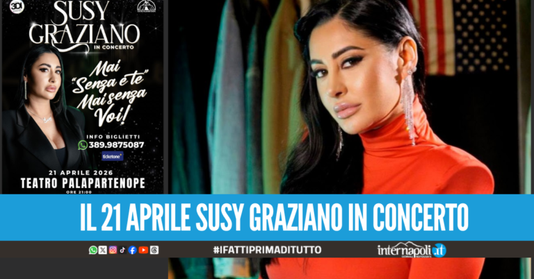 Susy Graziano in concerto: “Mai senza e te, mai senza voi” al Teatro Palapartenope di Napoli