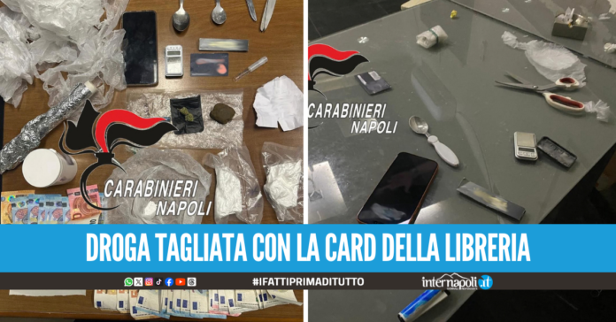 Tagliava la droga con la loyalty card della libreria