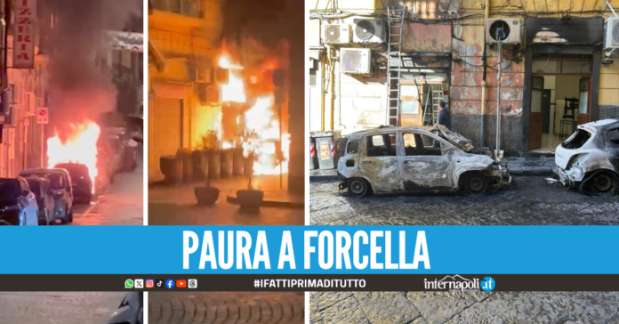 Auto in fiamme davanti alla Pizzeria Da Michele, danneggiato l'esterno del locale