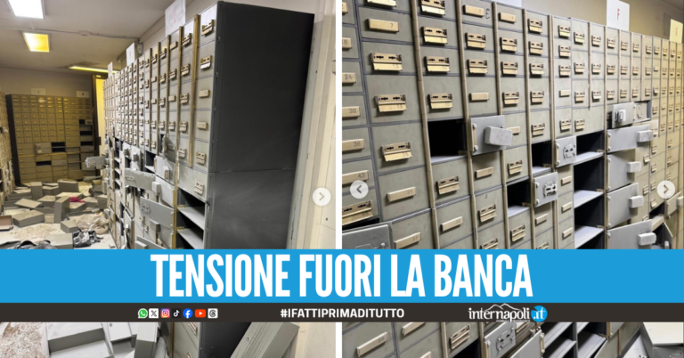 Colpo in banca al Vomero, aperte circa 300 cassette di sicurezza