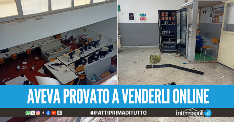 Rubò 250 pc nella scuola "Medi" a San Giorgio a Cremano, arrestato il ladro