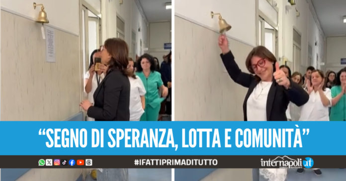 Il gesto simbolico di Rachele, sconfigge il cancro e dona la 'Campanella' all'ospedale Loreto Mare