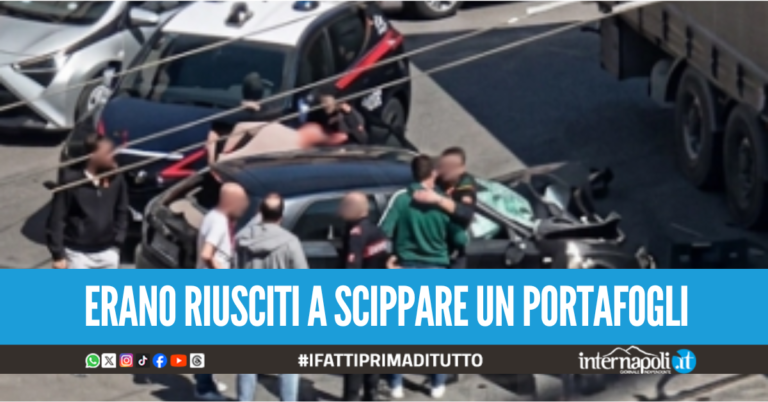 Rapina e fuga folle in via Gianturco, banditi si schiantano contro un tir durante l'inseguimento