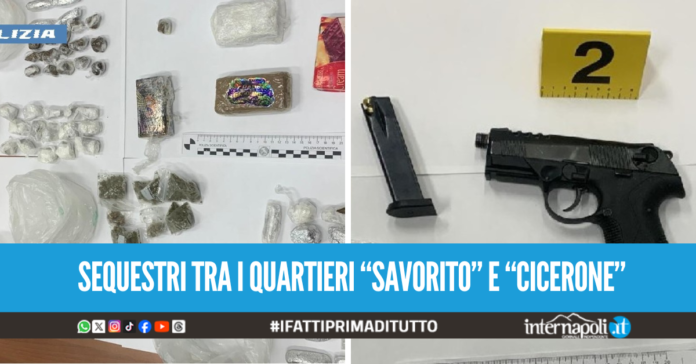 Armi e oltre 1 kg di droga nei quartieri popolari a Castellammare, scatta il maxi sequestro