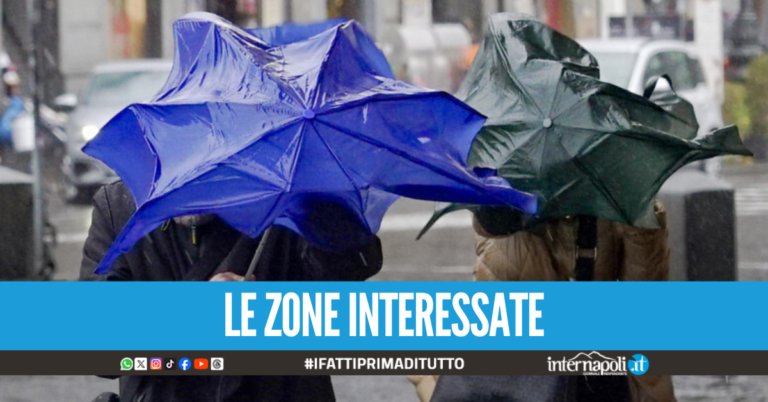 Campania in balia dell'allerta meteo, ancora temporali e vento forte