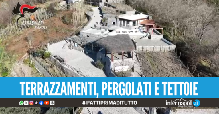 Mega villa abusiva in zona vietata ad Ischia, proprietario incastrato dai droni