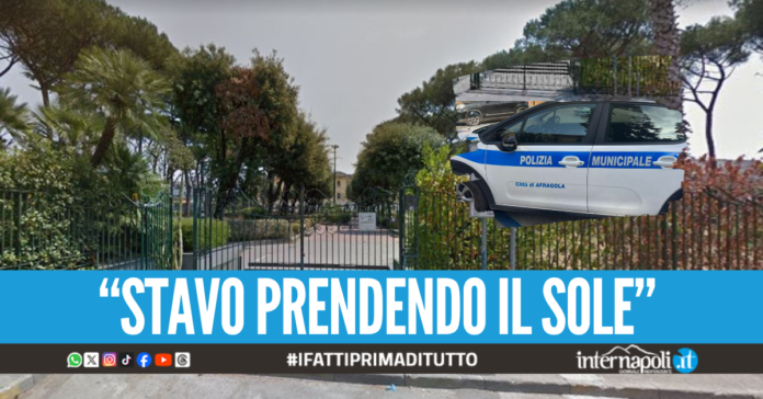 Seminuda in pineta ad Afragola tra famiglie e bambini, denunciata per atti osceni in luogo pubblico