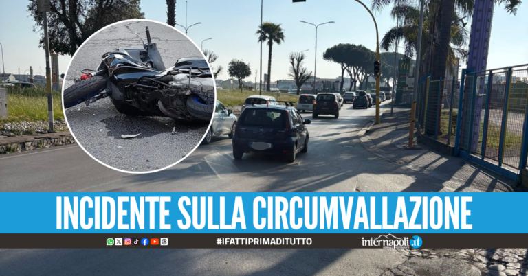 Incidente sul "doppio senso" tra Villaricca e Mugnano, coinvolto un centauro