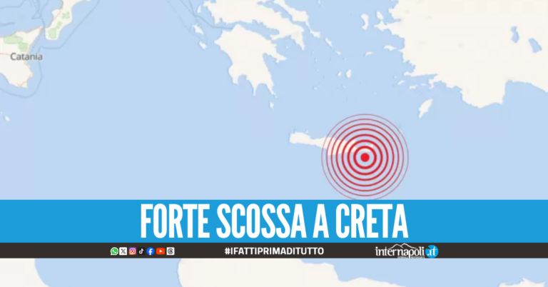 Paura all'alba a Creta, registrata scossa di terremoto magnitudo 5.8