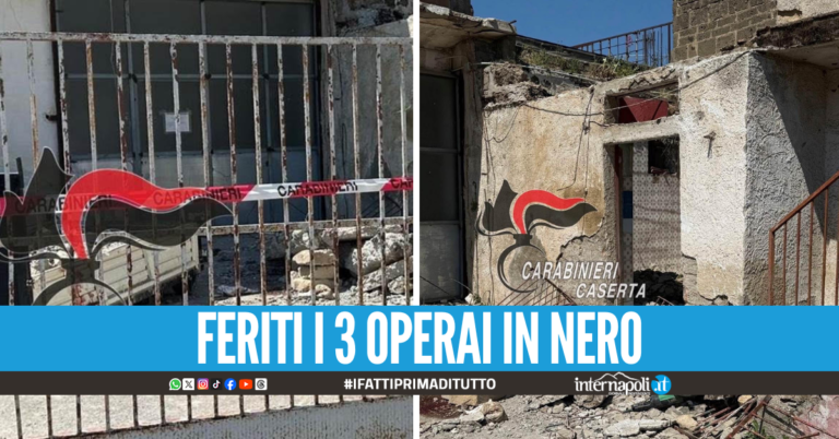 Crolla solaio durante i lavori abusivi nel Casertano, nei guai 28enne di Acerra