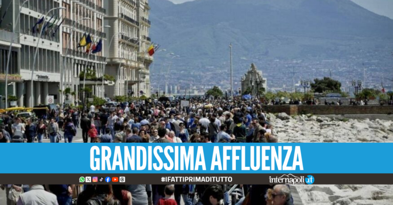 Napoli da record a Pasquetta, 400mila turisti in città: attesi in 2 milioni ad aprile