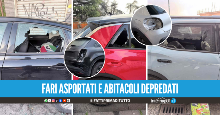Risveglio post Pasquetta amaro al Vomero, decine di auto cannibalizzate