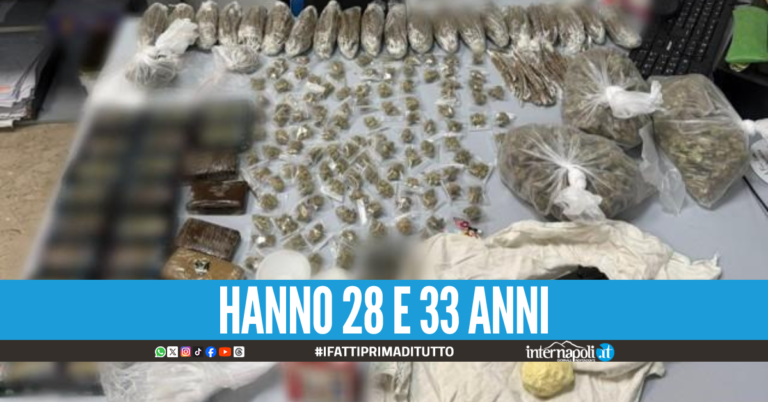Armi, banconote e oltre 5 chili di droga: arrestati due giovani a Napoli