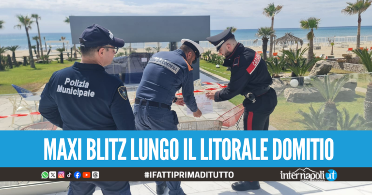 Lotta all'abusivismo in fascia costiera, sigilli in quattro noti lidi tra Licola e Varcaturo