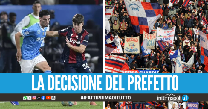 Napoli-Bologna di scena senza i tifosi provenienti dall'Emilia-Romagna, disposto il divieto