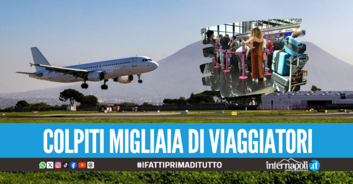 Lunedì nero per il trasporto aereo, cancellati 22 voli all'aeroporto di Capodichino