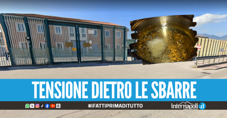 Rivolta dei detenuti in carcere ad Avellino, lanciano olio bollente contro gli agenti