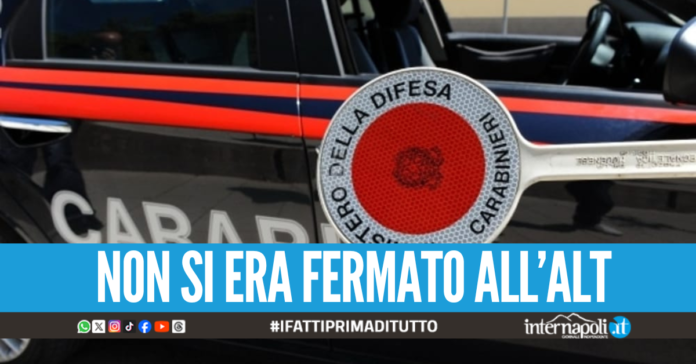 Folle inseguimento di quasi un'ora nel Casertano, il fuggitivo si arrende solo quando finisce la benzina