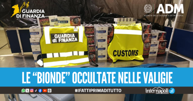 Sigarette di contrabbando dall'Armenia, sequestro da oltre 100 kg all'aeroporto di Capodichino