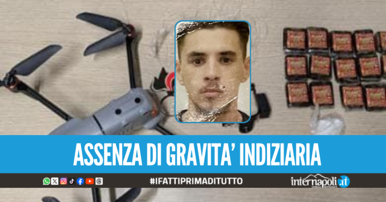 Droga con il drone verso il carcere a Scampia, Giuseppe Solitro subito fuori