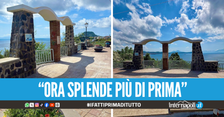 Riapre il Belvedere a Bacoli, era stato danneggiato dalla forte scossa di terremoto