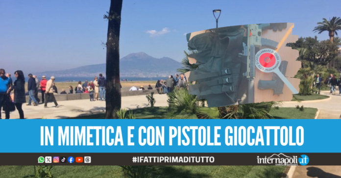 Gira per Castellammare armato e a volto coperto per un video su TikTok, bloccato