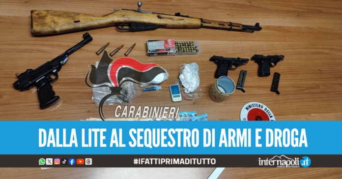Spuntano le armi durante la lite condominiale ad Aversa, arrestati due fratelli